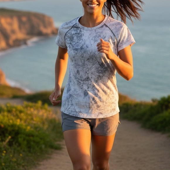 lululemon athletica Tops - Lululemon Swiftly Tech Short Sleeve 2.0 MultiDye
White/Grey/Black Size Medium